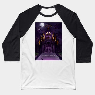 Dracula's Mansion Baseball T-Shirt